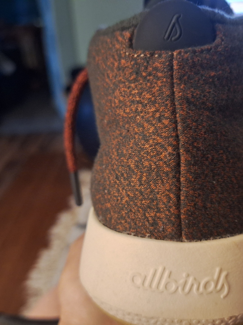 NWOT Allbirds Wool Runner-Up Mizzle High Top Sneakers Terra Rust Orange Red - Picture 4 of 8